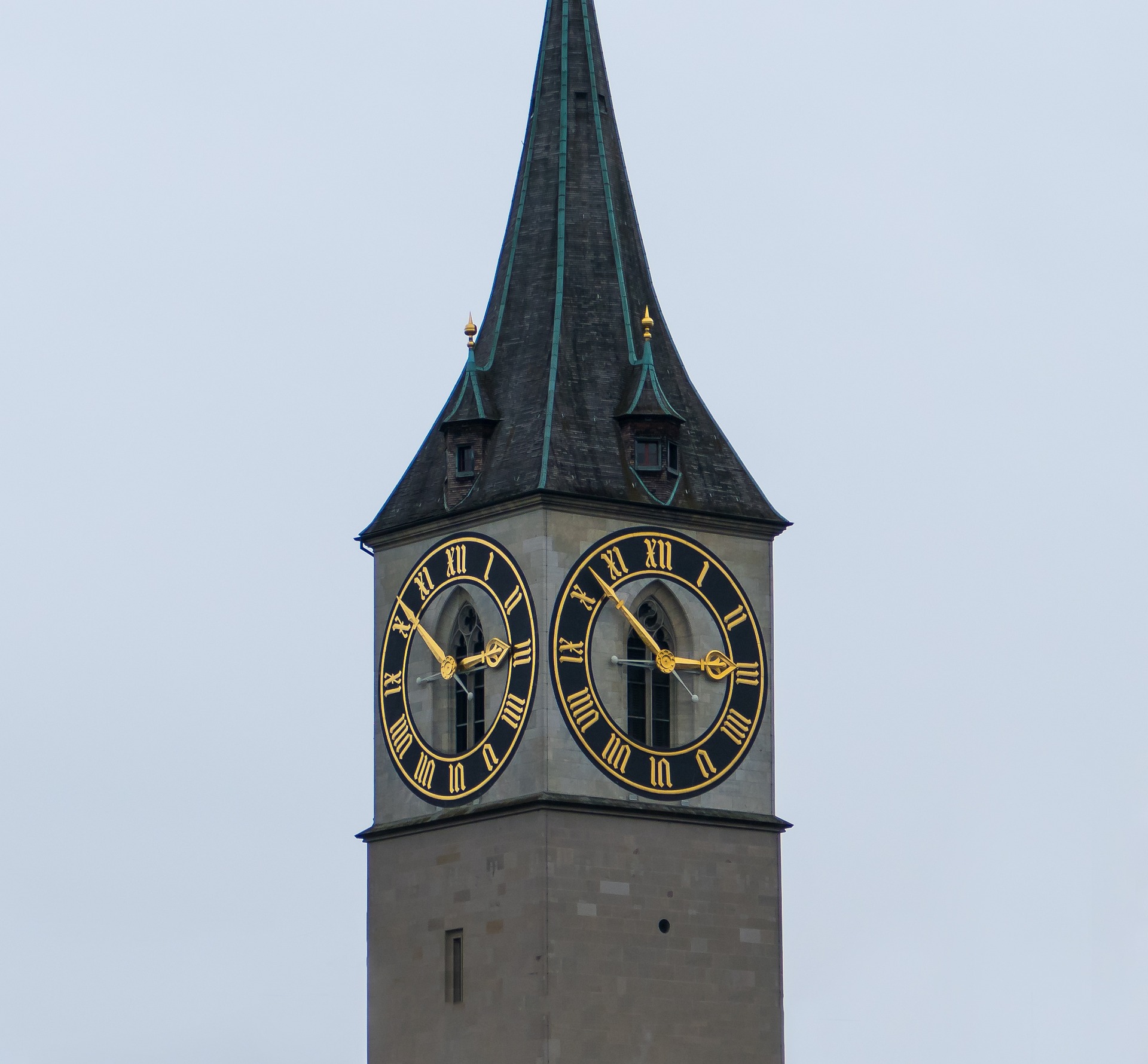 Zurich clock St Peter's church